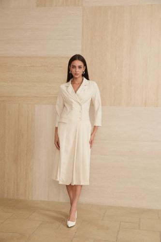 فستان بيج كريب بقصة كلاسيكية راقية