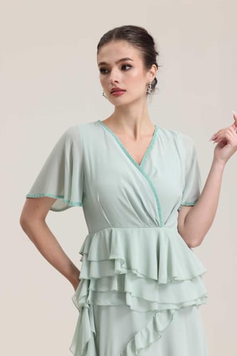 فستان شيفون طبقات جمب