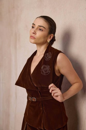 طقم سهرة مخمل ميدي