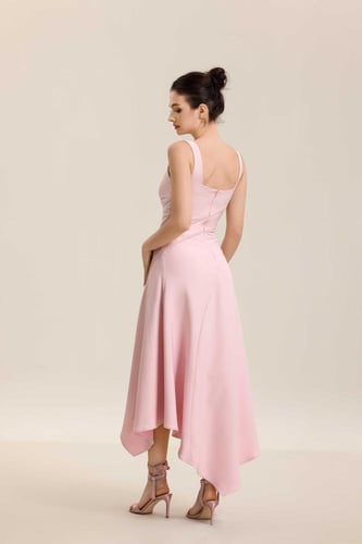 فستان بنك علاقي كريب