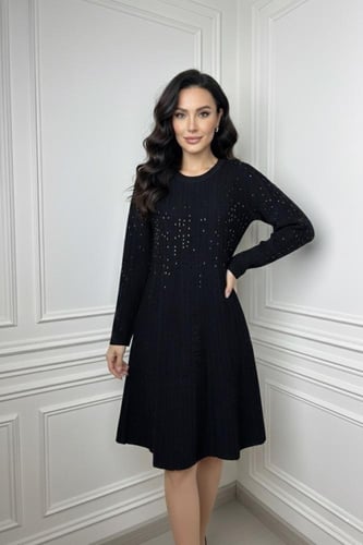 فستان ميدي اسود