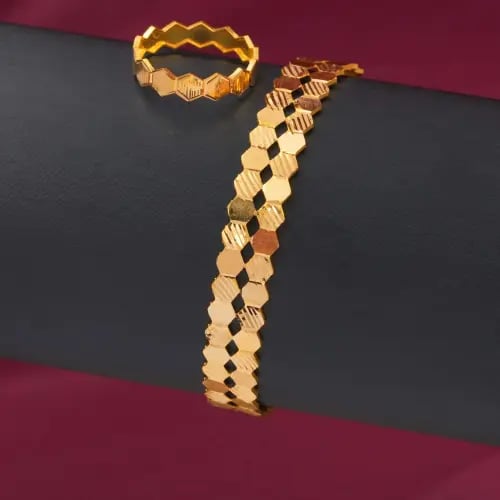سوراة وخاتم ذهب عيار 21 (B314)