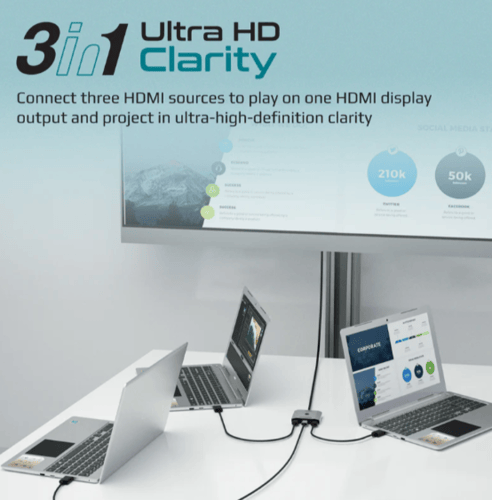 بروميت موزّع HDMI MediaSwitch‑H3
