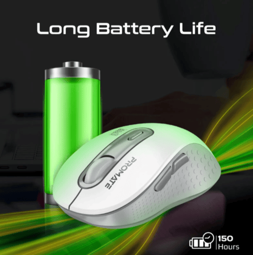 بروميت KEN ماوس لاسلكي – لون ابيض