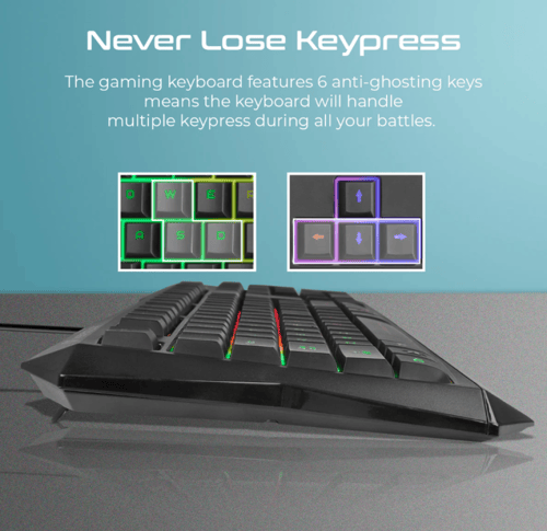 فيرتكس كيبورد قيمنق سلكي Radiance – أسود بإضاءة RG...