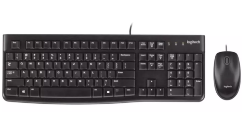 لوجيتيك طقم كيبورد وماوس سلكي MK120 – أسود