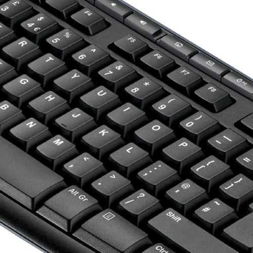 لوجيتيك طقم كيبورد وماوس لاسلكي MK270 – أسود