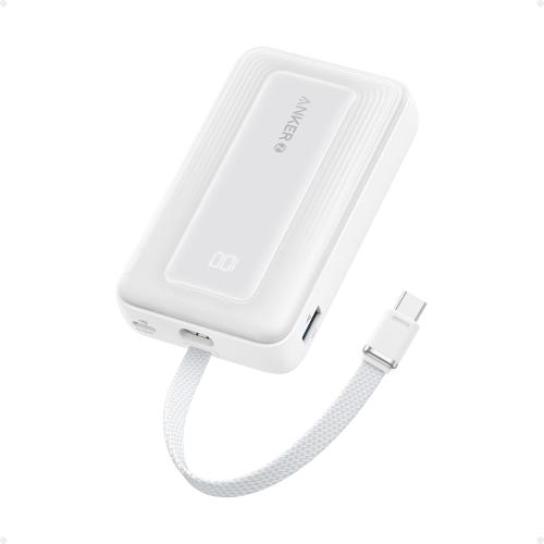 انكر باور بانك 10000mAh 30 واط من زولو، شاحن محمول سريع الشحن مع كيبل USB-C مدمج للسفر، متوافق مع ايفون وايباد وجالكسي وجوجل وغيره...