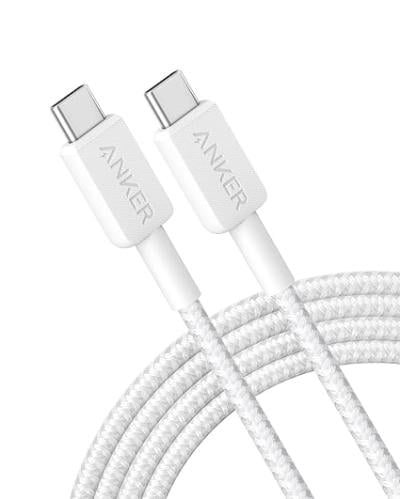انكر كيبل USB-C الى USB-C 322، 3 قدم، شحن سريع 100 واط، متوافق مع ماك بوك برو، ايباد برو، سويتش، سامسونج