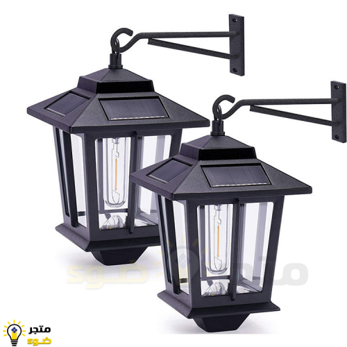 2 فانوس جداري على الطاقة الشمسية