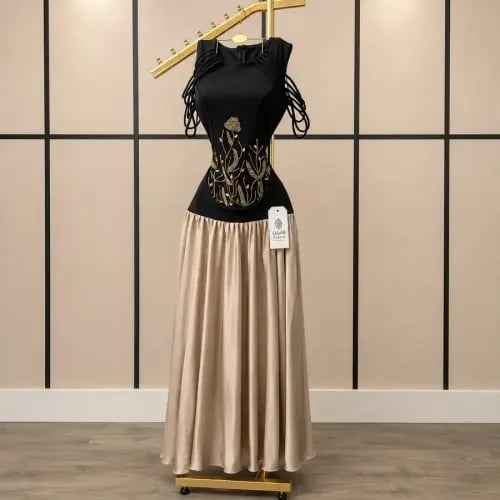 فستان سهرة تطريز فاخر