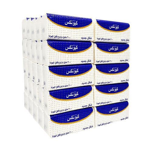 50 علبه مناديل كيونكس 400 منديل مفرد (200 مزدوج)