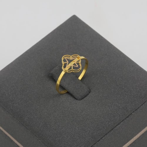 طقم ذهب دورين ورد ثلاثي الابعاد عيار 21