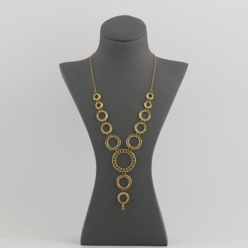 عقد ذهب حلقات الذهب منقوشة - عيار 21