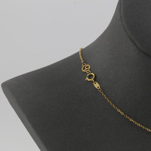 عقد ذهب مبروم وردة فريدة - عيار 21