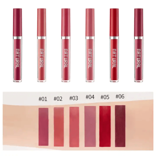 لب شفاه مجموعة بستة ألوان