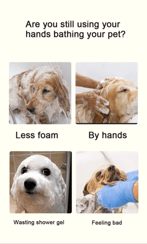 فرشاة مع شامبو للحيوانات الاليفة