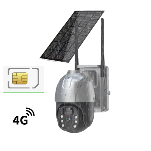 كاميرا بالطاقة الشمسية مع بطاقة Sim 4G