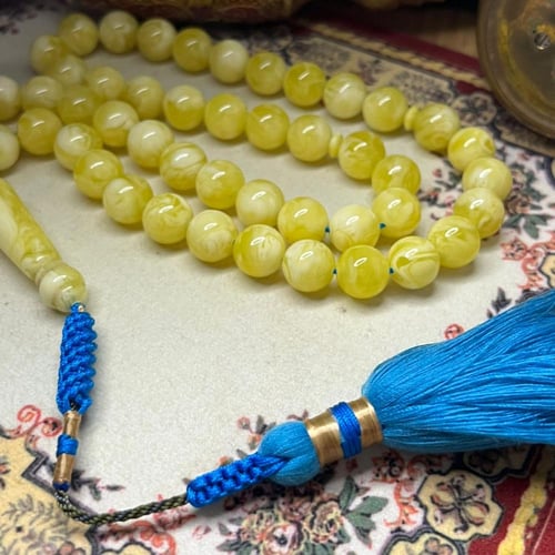 مسباح بكلايت شبيه الكهرمان الشكة: كركوشة تفصيل يدو...