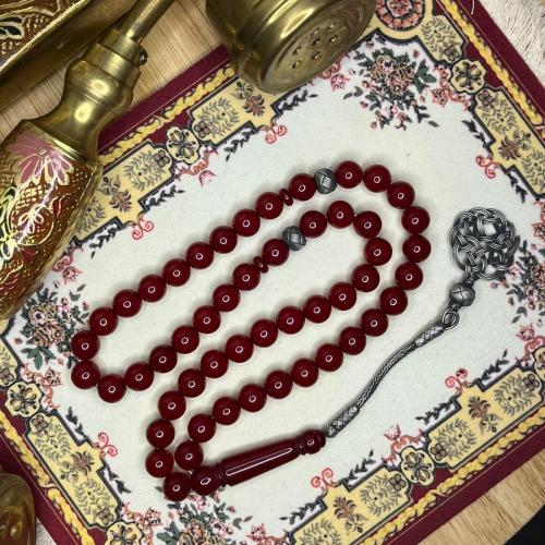مسباح بكلايت الشكة:طربزونة وفواصل فضة