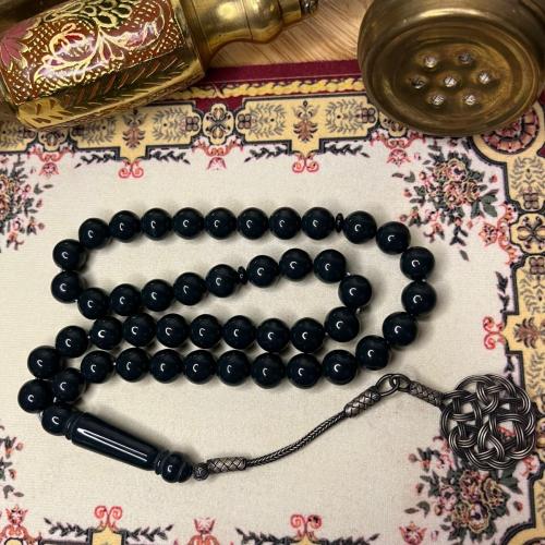 مسباح بكلايت رمادي غامق الشكة: طربزونة فضة