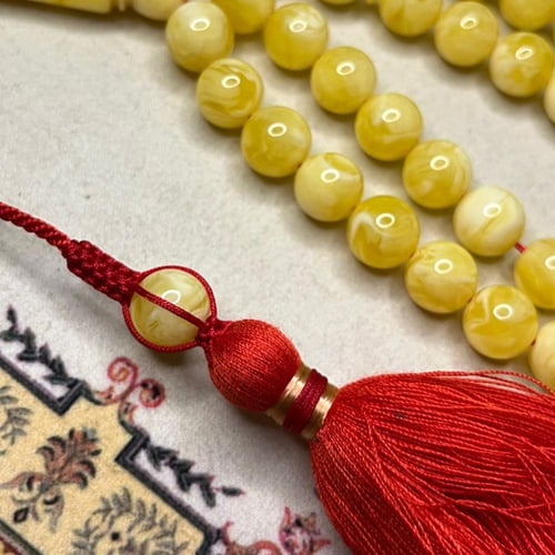 مسباح بكلايت شبيه الكهرمان الشكة: كركوشة تفصيل يدو...