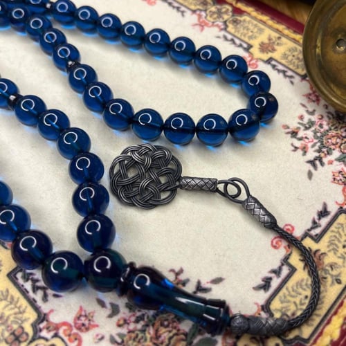 مسباح زعفراني فواح أزرق. الشكة: طربزونة فضة