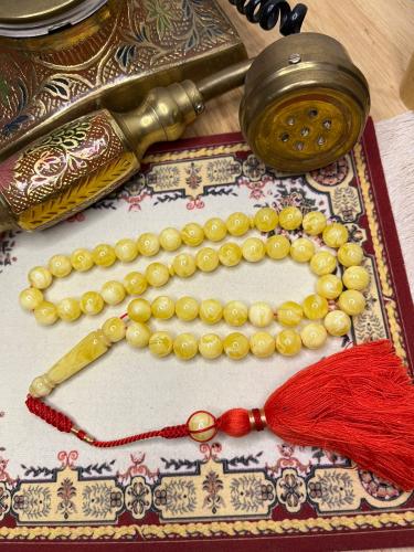 مسباح بكلايت شبيه الكهرمان الشكة: كركوشة تفصيل يدو...