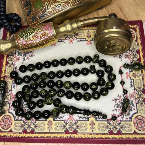 مسباح فاتوران أخضر زيتي-خراطة مصرية مميزة