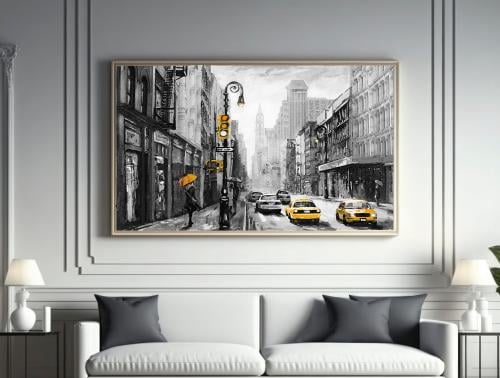 لوحة كانفس رسم تجريدي