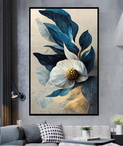 لوحة كانفس رسم ورد