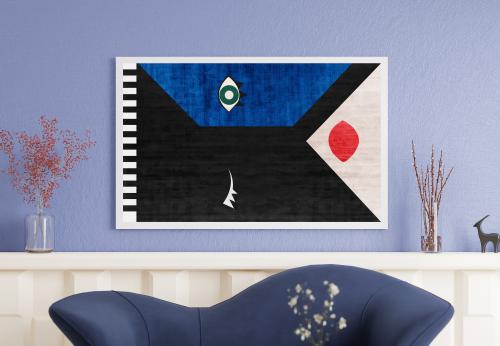 لوحة كانفس رسم تجريدي