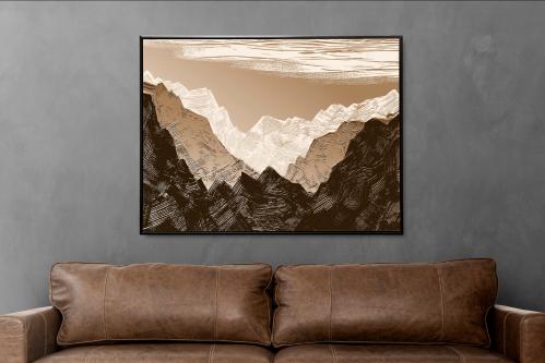 لوحة كانفس رسم تجريدي