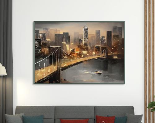 لوحة كانفس رسم تجريدي