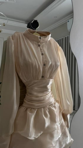 فستان رقة الأورجينزا ميدي