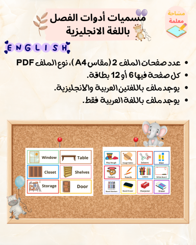مسميات ادوات الفصل -pdf - English