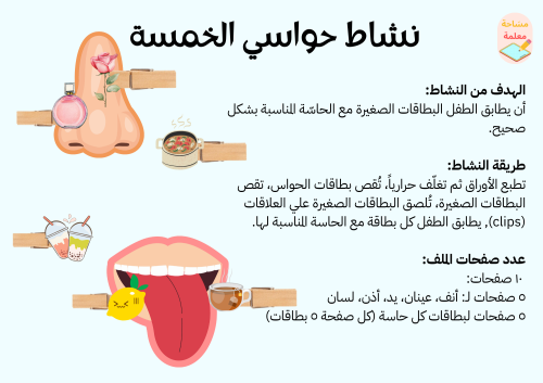 نشاط حواسي الخمسة - pdf