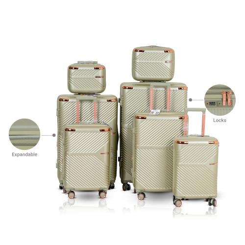 شنط سفر فيبر ABS - سبع قطع - ماركة SLOW 00