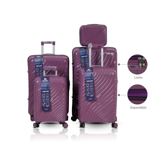 شنط سيلكون فاخر PP - خمس قطع - كفرات دبل دوارة - م...