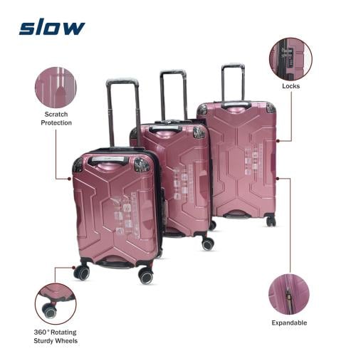 طقم شنط 3قطع لون روز بنك– ماركة SLOW