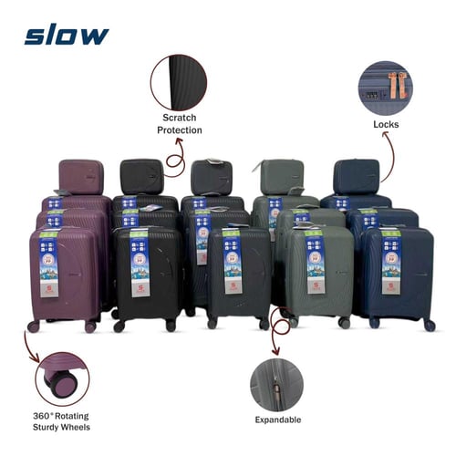 طقم حقائب سفر عرايس 4 قطع بنفسجي – ماركة SLOW