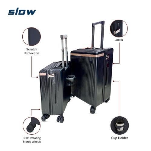 شنطة سفر PC قطعتين لون اسود– ماركة SLOW