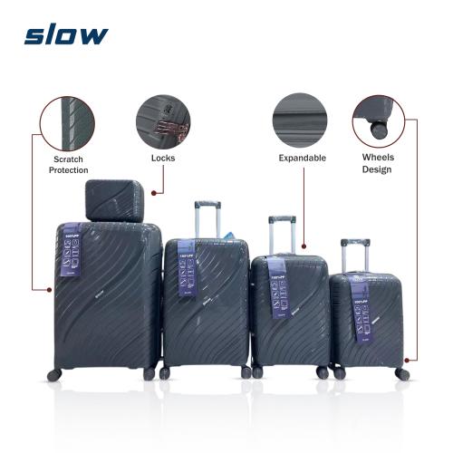 شنط سيلكون فاخر PP - خمس قطع - كفرات دبل دوارة - م...