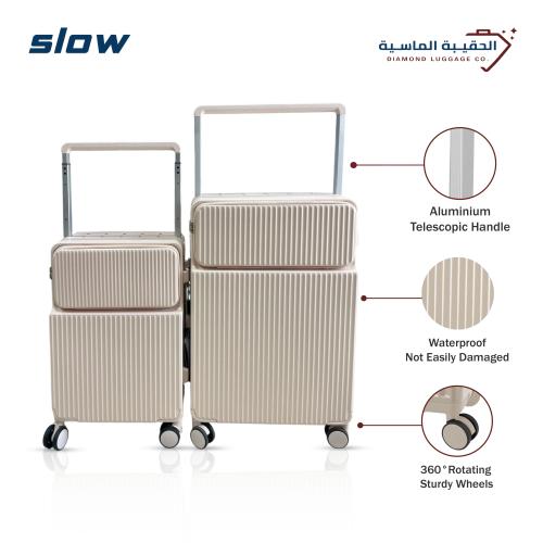 شنطة سفر PC قطعتين لون وردي– ماركة SLOW