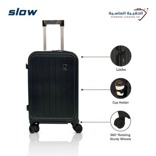 شنطة سفر PC قطعه واحدة لون اسود– ماركة SLOW
