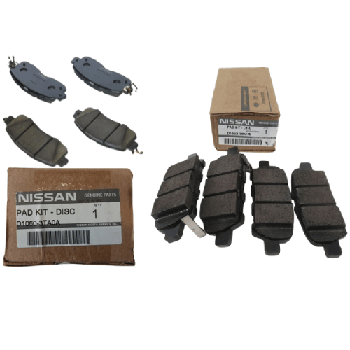 طقم أقمشة فرامل أمامي وخلفي نيسان أصلي وكالة + فلت...