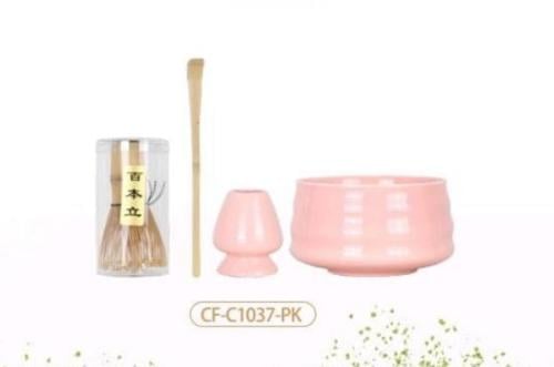 ادوات ماتشا لون وردي