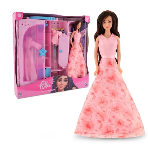 Fulla doll with dress - up closet