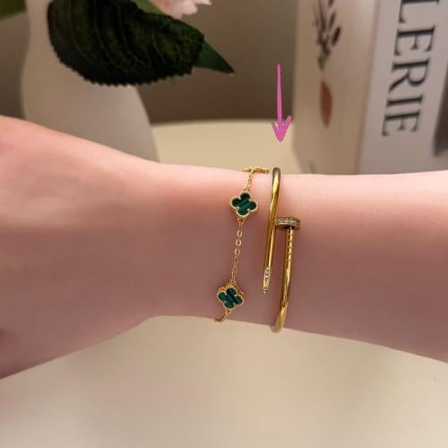 Cartier bracelet with nail design, zircon stones,...