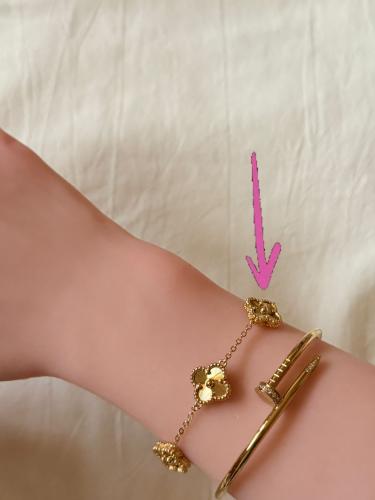 Van Cleef & Arpels Master gold bracelet with five...